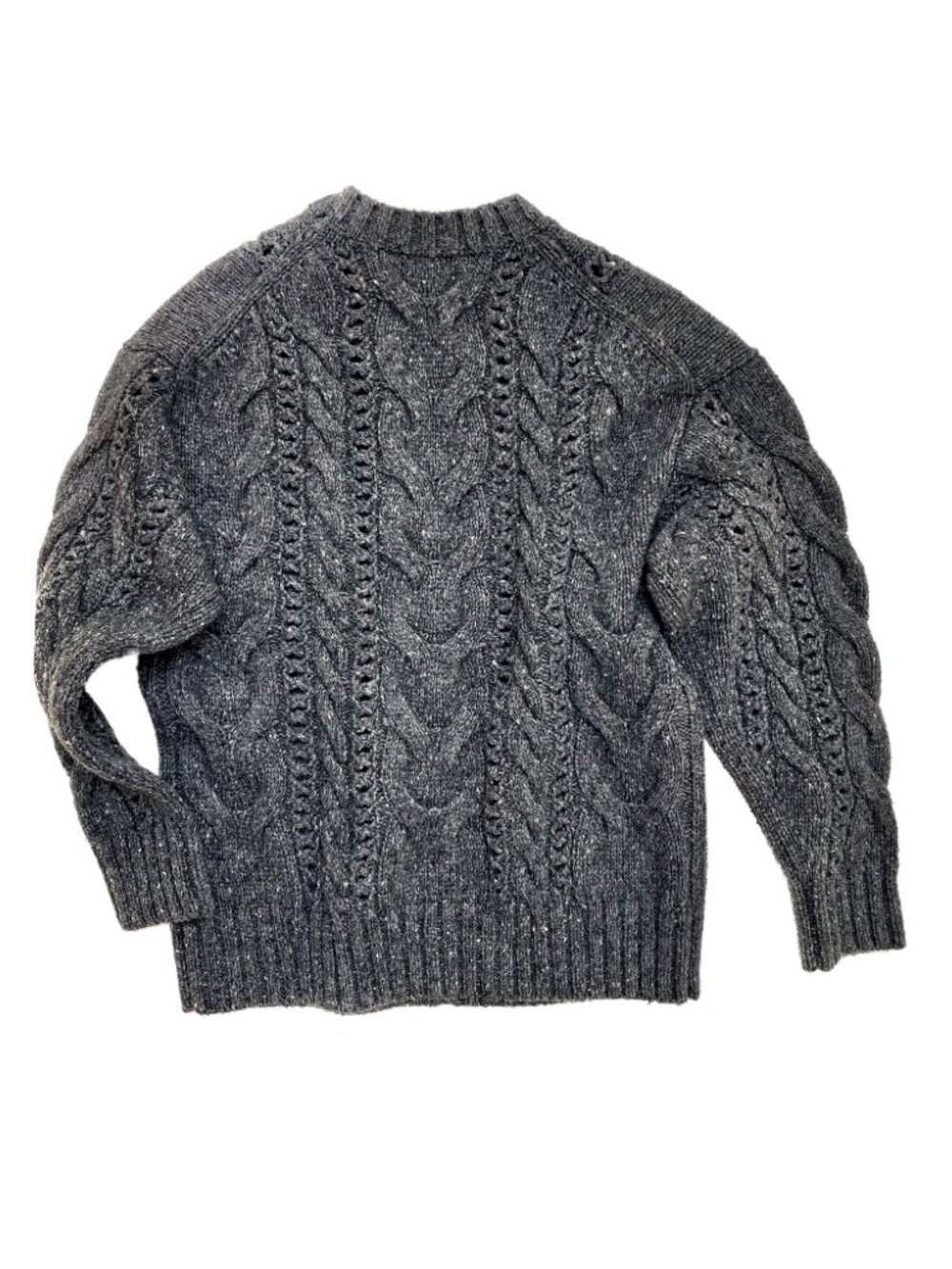 Aritzia Wilfred Bronco Cable Knit Wool Sweater XS Grey NWT - Picture 9 of 14